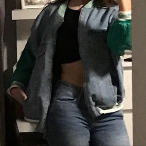 Vintage green denim jacket !